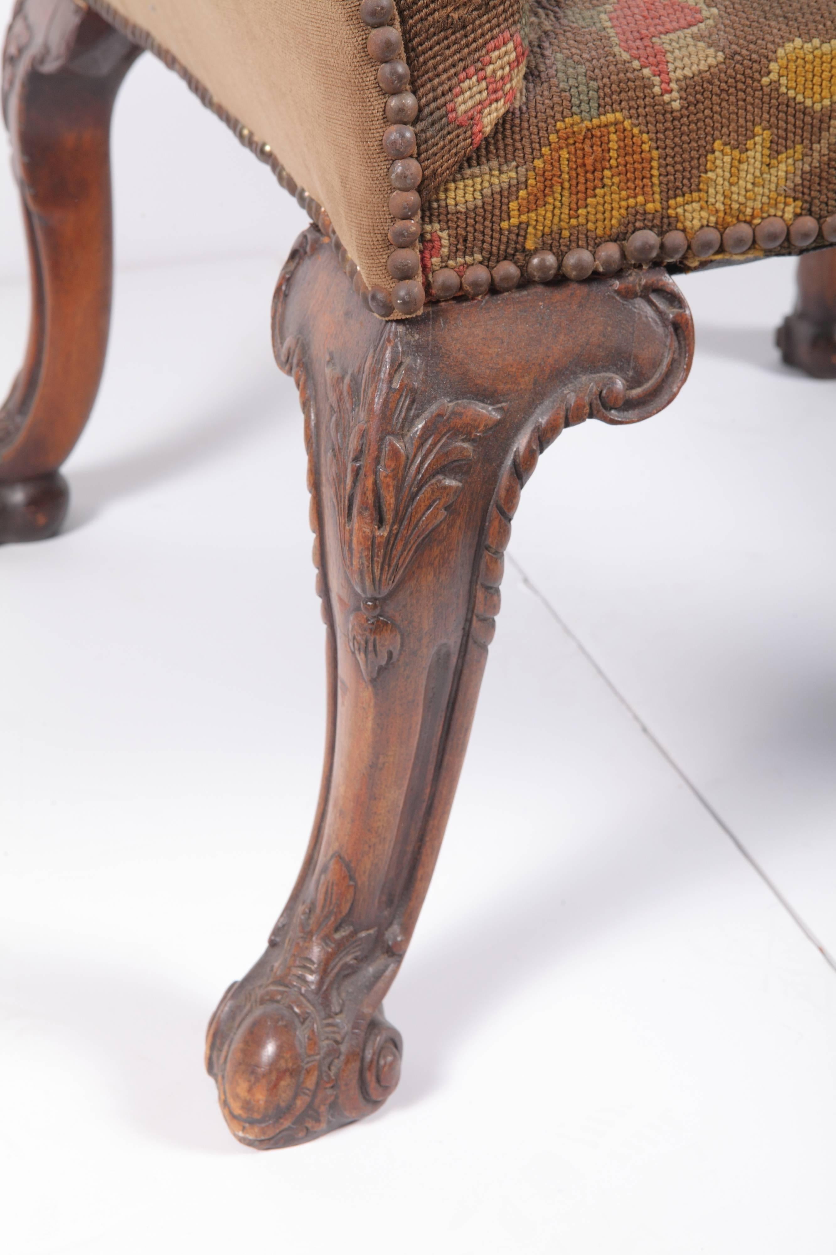 English Antique 19th Century Gainsborough Style Armchair