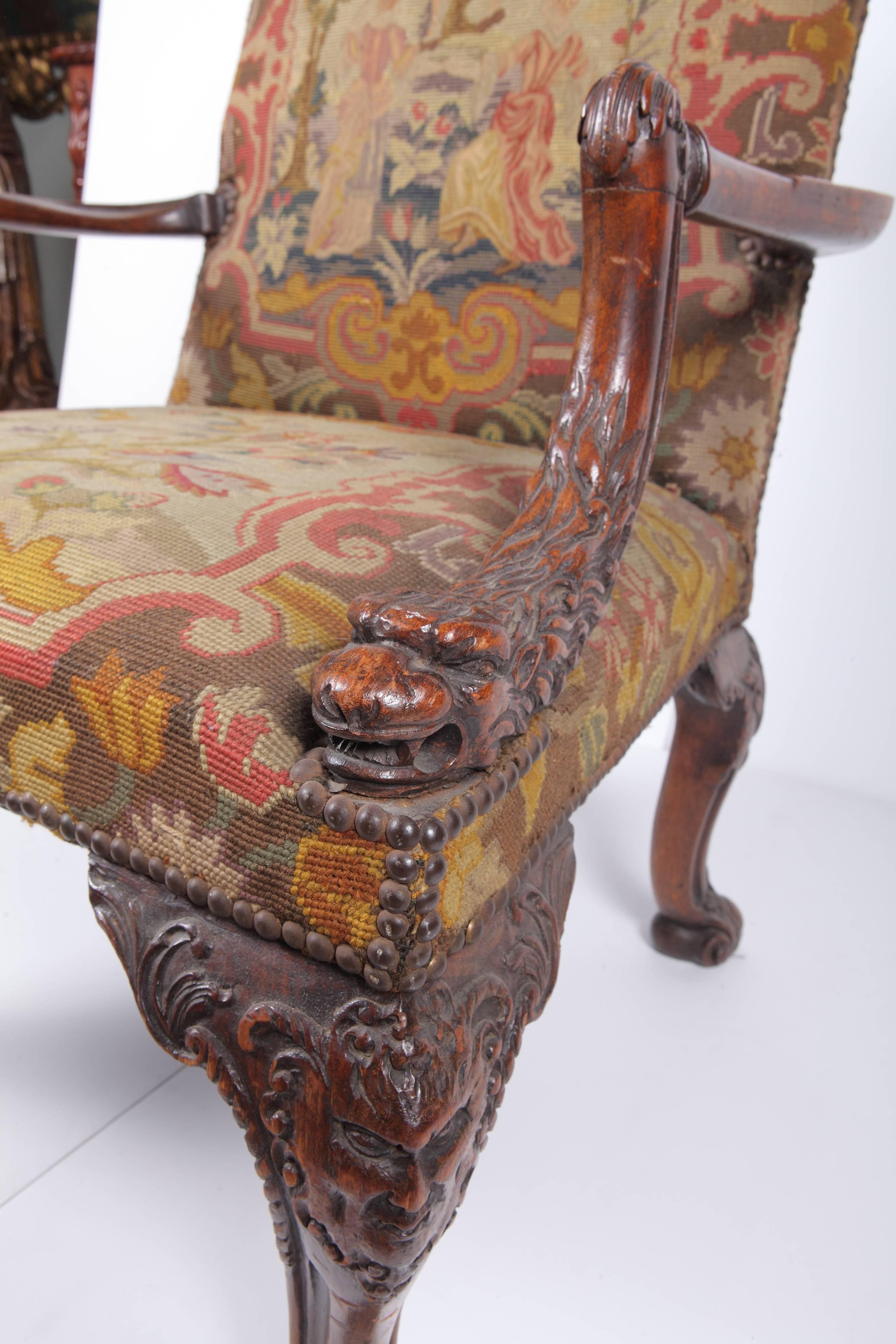 Antique 19th Century Gainsborough Style Armchair 1