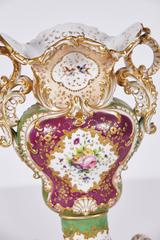 Pair of Jacob Petit Rococo Paris Porcelain Vases on Stands