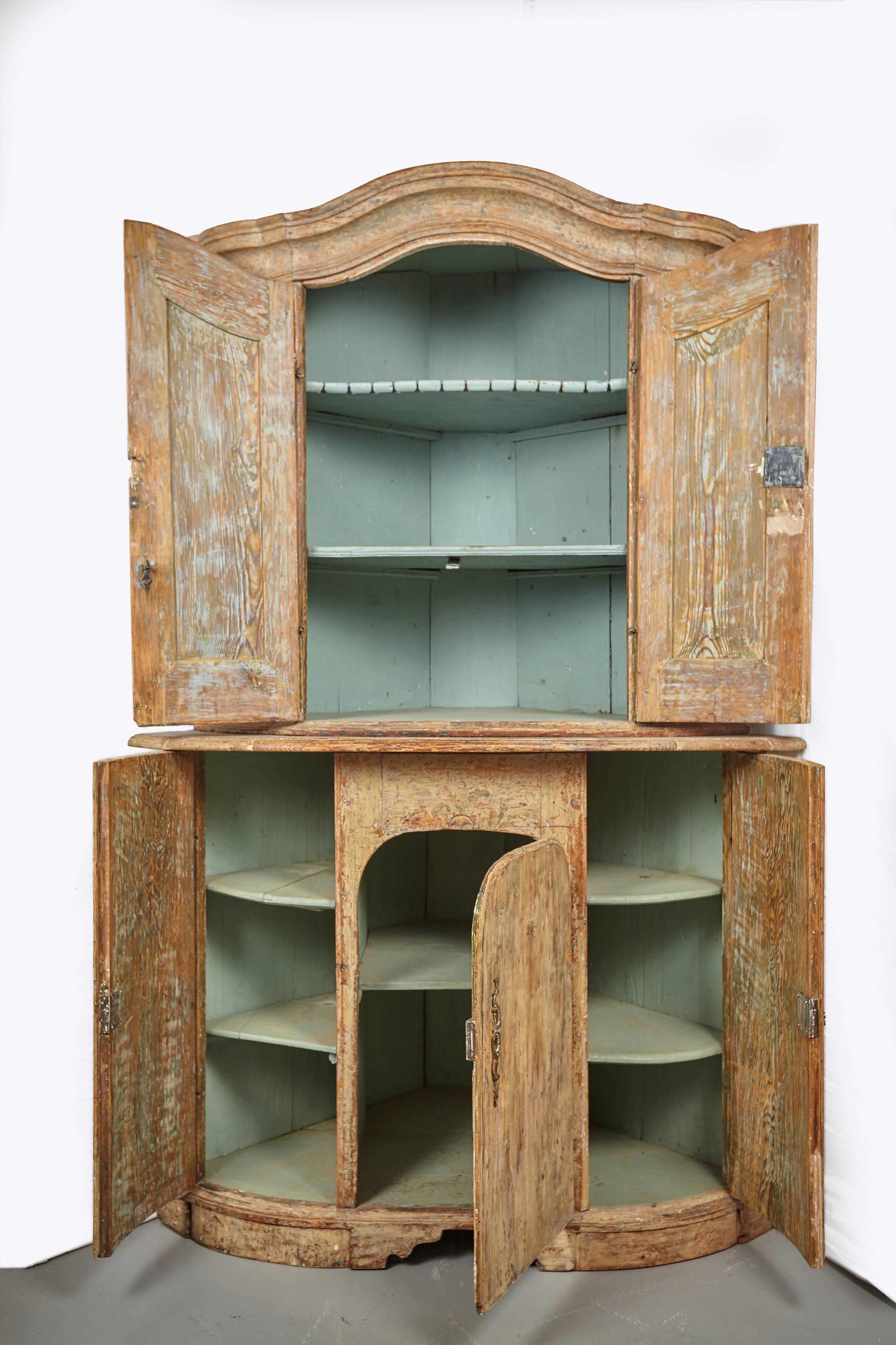 turquoise corner cabinet