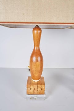Pair of Antique Bowling Pin Lamps