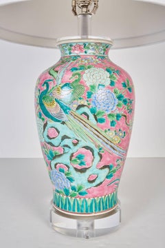 Antique Japanese Porcelain Vase Custom Mounted as a Lamp