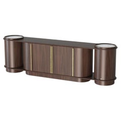 Benton Sideboard, Walnut & Volakas Marble, Made in Portugal by Muranti