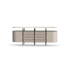 Grant Sideboard, Walnut & Volakas Marble, Made in Portugal by Muranti