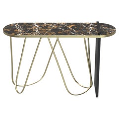 Kilgore Console Table, Walnut & Volakas Marble, Made in Portugal by Muranti