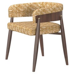 21st Century Walnut Wood Brushed Morgan Dining Chair made in Portugal by Muranti