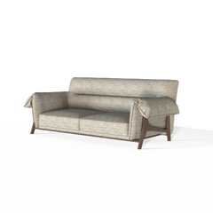21st Century Walnut Wood Velvety Fabric Austin Sofa made in Portugal by Muranti