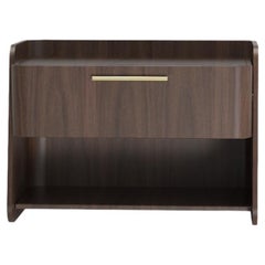 Hepburn I Nightstand, Cream Lacquer & Acrylic, Made in Portugal by Muranti