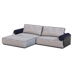 L-Shaped Kennedy Sofa Acrylic Sides Natural Fiber Made in Portugal by Muranti