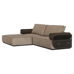 L-Shaped Kennedy Sofa Acrylic Sides Natural Fiber Made in Portugal by Muranti