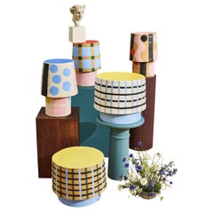 The Checkered Sculptural Ceramic Table by Object-Matter x Darlene Molnar