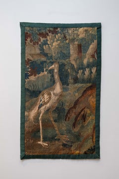 Tapestry with Bird Motif and Earth Tones