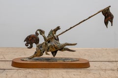Scultura raffigurante un cavaliere in giostra