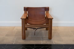 1970er Jahre: Karin Mobring „Natura“ – Sessel aus Leder und Kiefernholz für IKEA