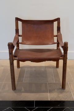 Arne Norell “Sirocco” Leather Safari Chair for Norell Möbel AB, Sweden
