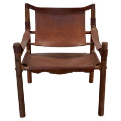Arne Norell “Sirocco” Leather Safari Chair for Norell Möbel AB, Sweden