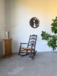 Brutalist metal wall sculpture "Sun-Moon"