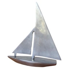 Fench polished aluminum sailboat, 1980