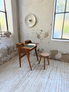 1960s "compass-leg" teenage desk – reconstruction french era