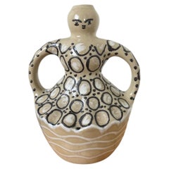Folk Art Anthropomorphic Female Vase