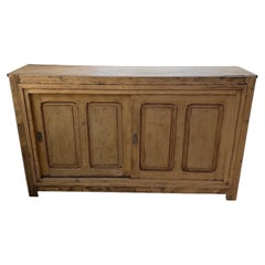 1950s Industrial-Style Sideboard with Sliding Doors