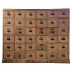 XL 1950s Pine Industrial-Style Cabinet