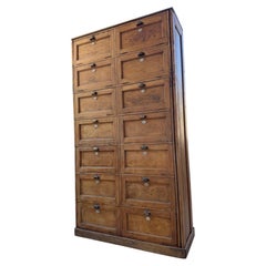 XL 1950s Industrial Drop-Front Filing Cabinet