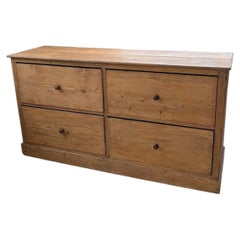 French 1950s pine workshop cabinet