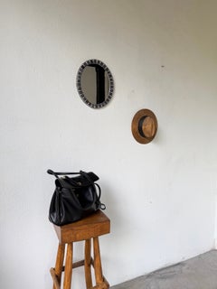 1950s/60s Oval Ceramic Mosaic Mirror