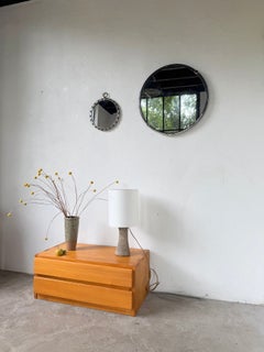 1970s Round Metal Mirror