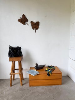 Set of two butterfly wall sculptures (circa 1900)