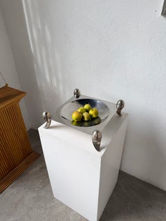 Frujera/plato de metal plateado