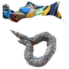 Vintage maritime curiosity handle encrusted with barnacles