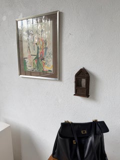 Boîte à clés murale de style « Tramp Art », vers 1900