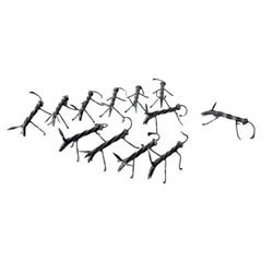 Zoomorphic Brutalist set of 12 knife rests