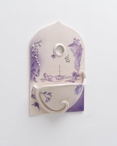 Bloom, Bruise, Rot by Maral Taskirici: Wall-mounted Ceramic Sculpture