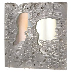 Speculum 06 by Et Arrangement: Wall-Mounted Sculpture in Cast Tin and Mirror