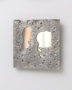 Speculum 06 by Et Arrangement: Wall-Mounted Sculpture in Cast Tin and Mirror