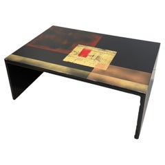 Table basse « KINU-II » en bois laqué, par ARKOBJECT Editions