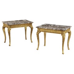 A Pair of George I Style Gilt-Wood and Gesso Console Tables