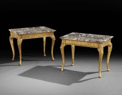 A Pair of George I Style Gilt-Wood and Gesso Console Tables