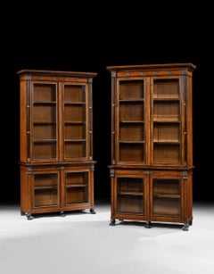 Pair of Regency Mahogany Bookcase, Attributed to Marsh & Tatham