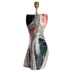 Skulpturale Scagliola-Tischlampe von Christopher Wall Design