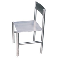 John Dining Chair, Brushed Stainless Steel, Contemporary Design