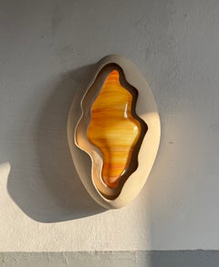 Nascita — Sculptural Ceramic and Glass Wall Sconce by Laura Giudice