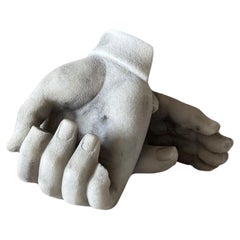 20th Century Marble Sculpture of Hands, Antique Decorative Object