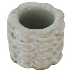 Piccola ciotola in gres in stile “Budding” con smalto bianco craquelé di Axel Salto