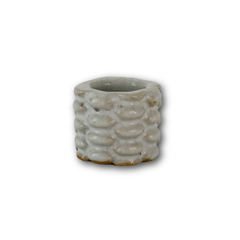 Piccola ciotola in gres in stile “Budding” con smalto bianco craquelé di Axel Salto
