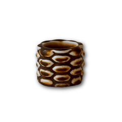 Small stoneware bowl in Budding style with brown and white glaze by Axel Salto