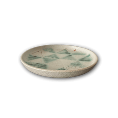 Unique stoneware dish in turquoise and incised ornaments by Eva Stæhr-Nielsen